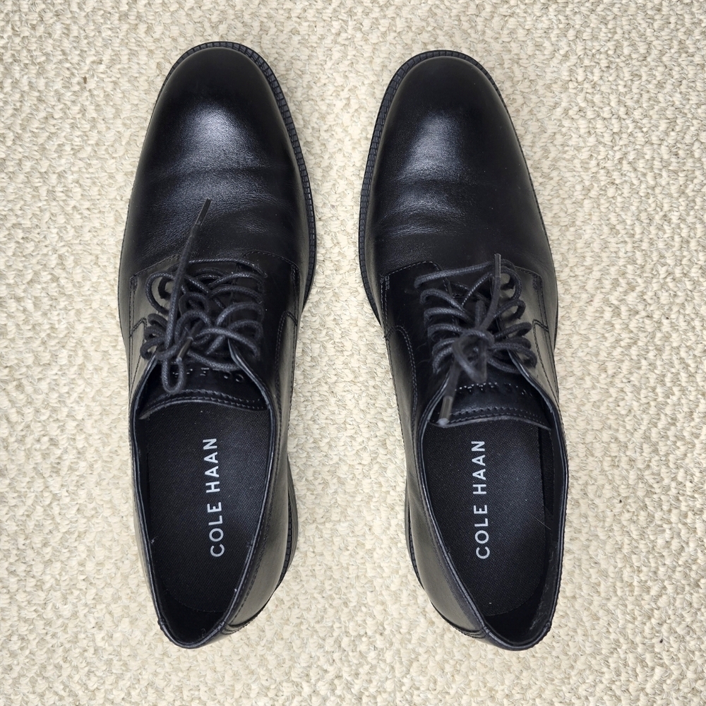 Cole Haan Men's Classic Black Leather Oxfords Size 9 Like New